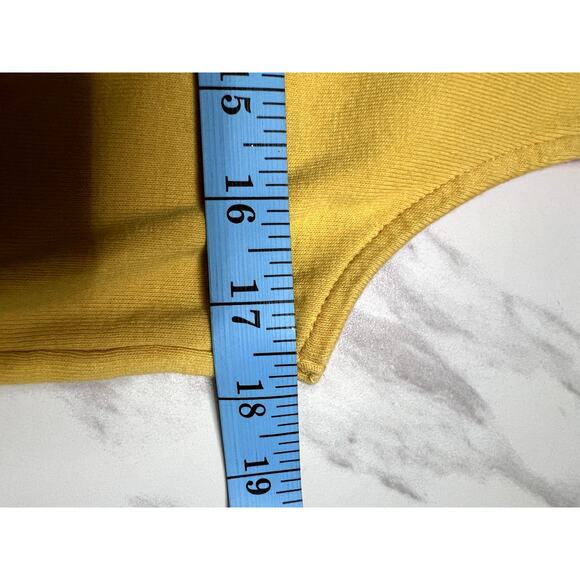 Rafaella Studio Polo Tank Top Butter Yellow Petite Medium Hot Pink taping Ribbed - Picture 9 of 9